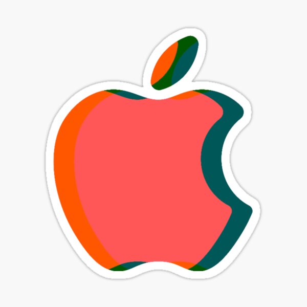 Apple logo bitten into Sticker for Sale by tropicalhen133