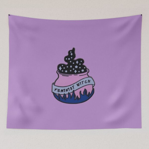 Item preview, feminist witch designed and sold by BrontesWhimsyStore.