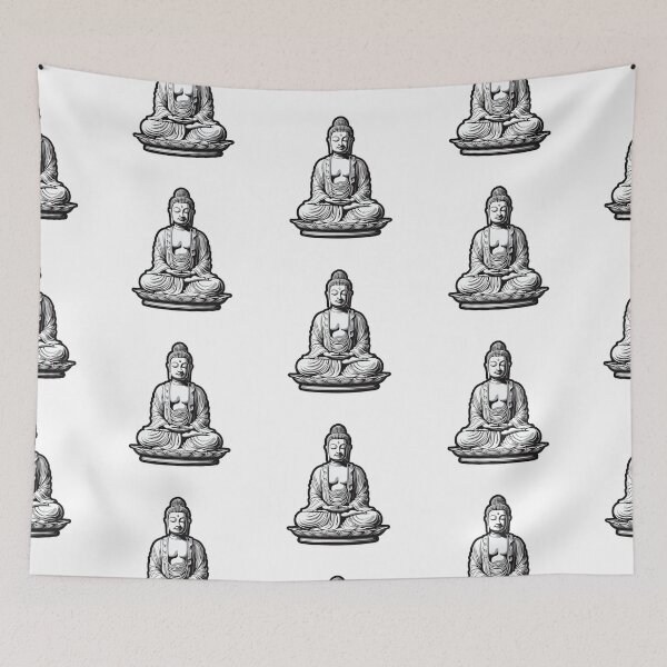 Item preview, Buddha Black White , Digital Art, buddha Modern art 3D designed and sold by MartynGrey.