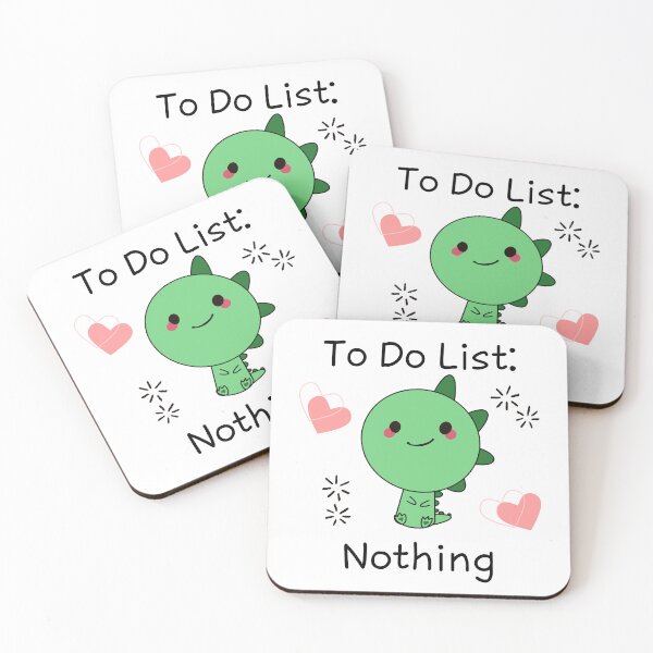 Item preview, To Do List Nothing With Funny Green Dinosaur designed and sold by PepfryPrinting.