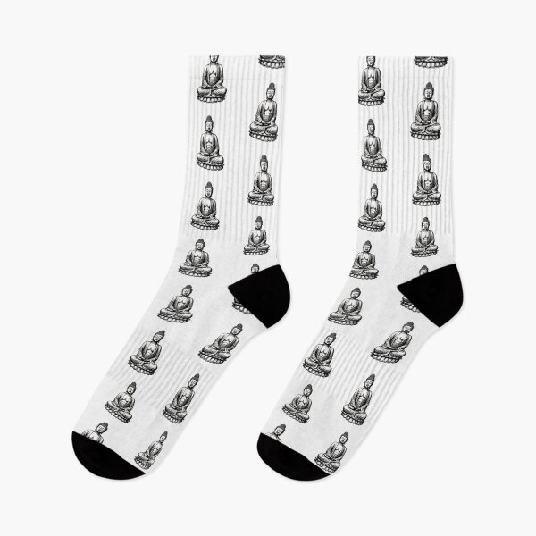 Item preview, Buddha Black White , Buddhist symbol, home decoration designed and sold by MartynGrey.