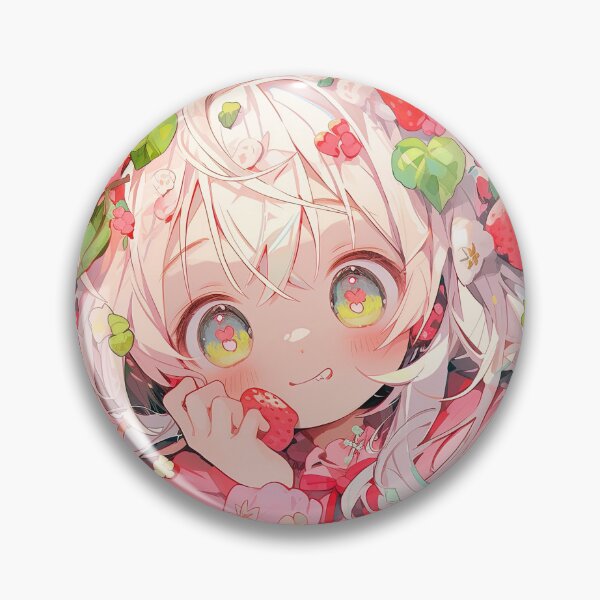 Item preview, Adorable Anime Girl and Strawberries designed and sold by bubblegoth.