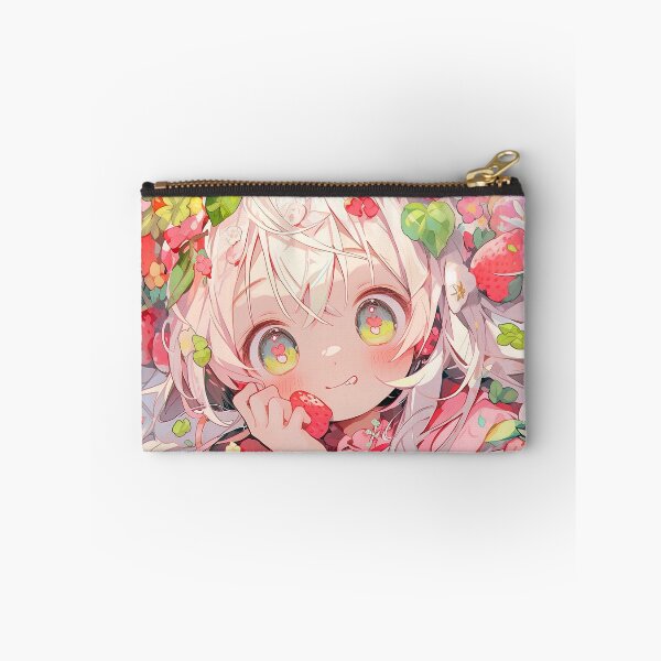 Item preview, Adorable Anime Girl and Strawberries designed and sold by bubblegoth.