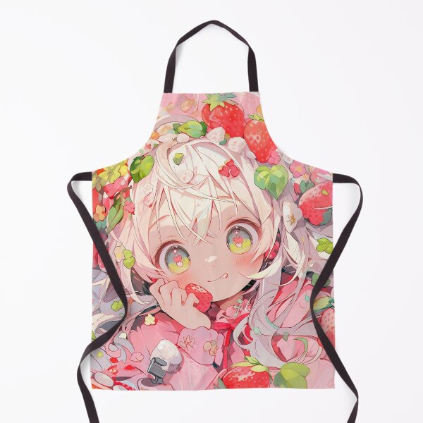 Item preview, Adorable Anime Girl and Strawberries designed and sold by bubblegoth.