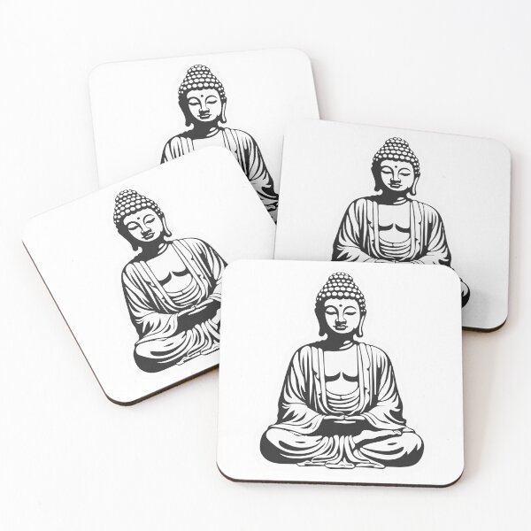 Item preview, Buddha Black White , Buddhist symbol , Meditation Sticker For Home designed and sold by MartynGrey.