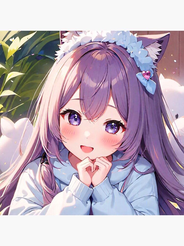 Anime Cat Girl Sticker - Anime Cat Girl - Discover & Share GIFs