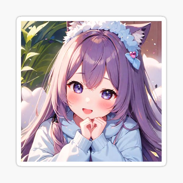 Anime Cat Girl Sticker, Nsfw Sticker, Waterproof Anime Girl