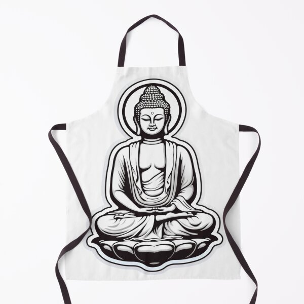 Item preview, Buddha Black White , for yoga and focus of attention , Buddha Statue designed and sold by MartynGrey.