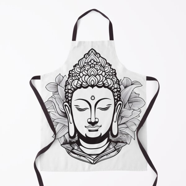 Item preview, Buddha Black White , home decoration , Digital Art Buddha Statue designed and sold by MartynGrey.