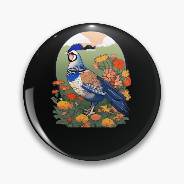 Item preview, prairie chicken in flowers designed and sold by EuropeanPrints.