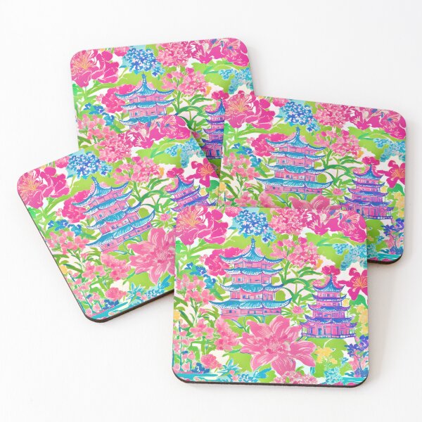 Item preview, Preppy chinoiserie garden in bloom designed and sold by SophieClimaArt.