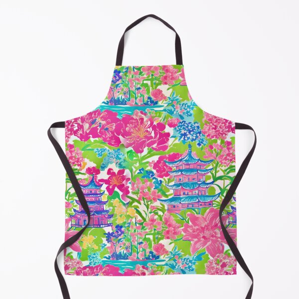 Item preview, Preppy chinoiserie garden in bloom designed and sold by SophieClimaArt.