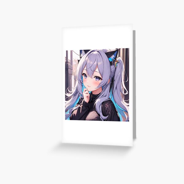 UwU Anime Cat Girl, Purple Hair Cute | Poster