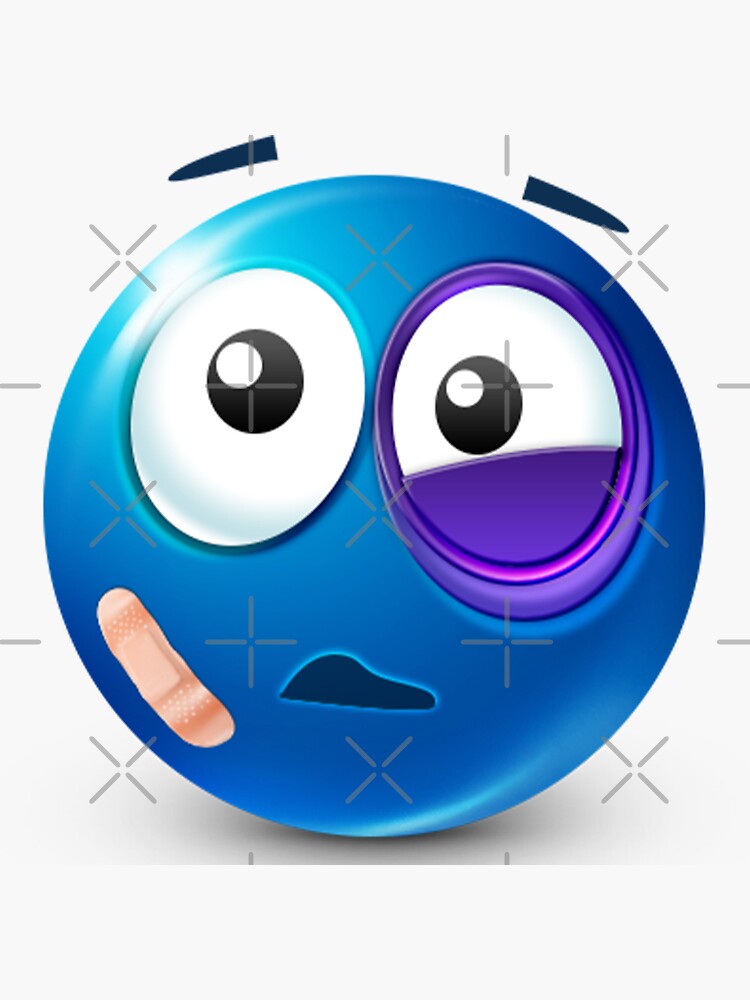 "hurt emoji" Sticker for Sale by goonstreet Redbubble