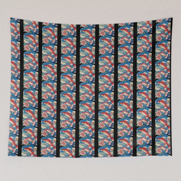 Item preview, gar fish in flowers designed and sold by EuropeanPrints.