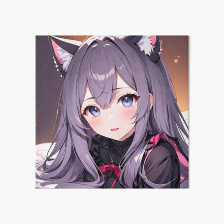 Cute aesthetic anime profile picture with a catgirl