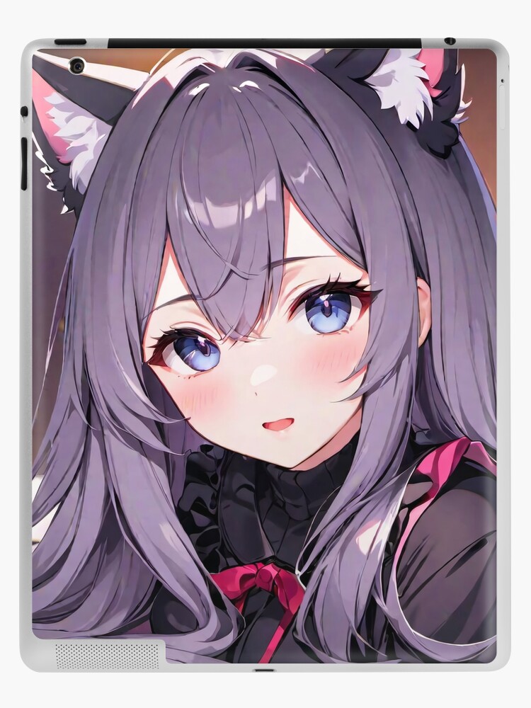 UwU Anime Cat Girl, Purple Hair Cute | Poster