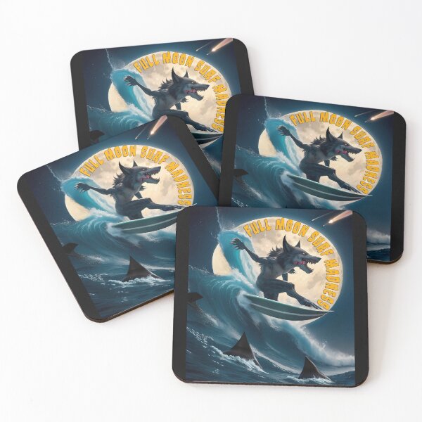 Item preview, Full Moon Surf Madness, Alpha Werewolf Surfing  designed and sold by Kye Chambers.