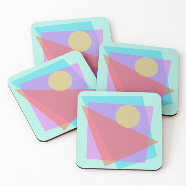 Item preview, Vibrant Geometric Shapes on Colorful Paper Background designed and sold by masabo.