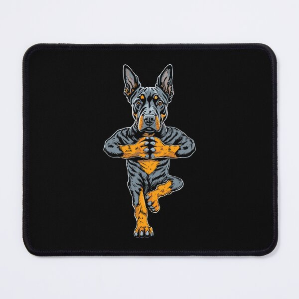 Item preview, Doberman Pinscher Yoga Puppy Dog Funny Tree Pose Vrikshasana designed and sold by GrandeDuc.