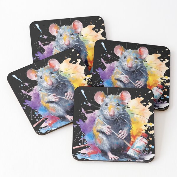 Item preview, Painter Rat watercolor designed and sold by K-Projects.