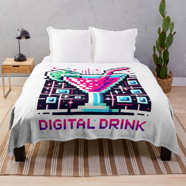 Item preview, Cyberpunk Cocktail Glass - 'Digital Drink' - Pixel Art Nostalgia designed and sold by PixelPunkster.