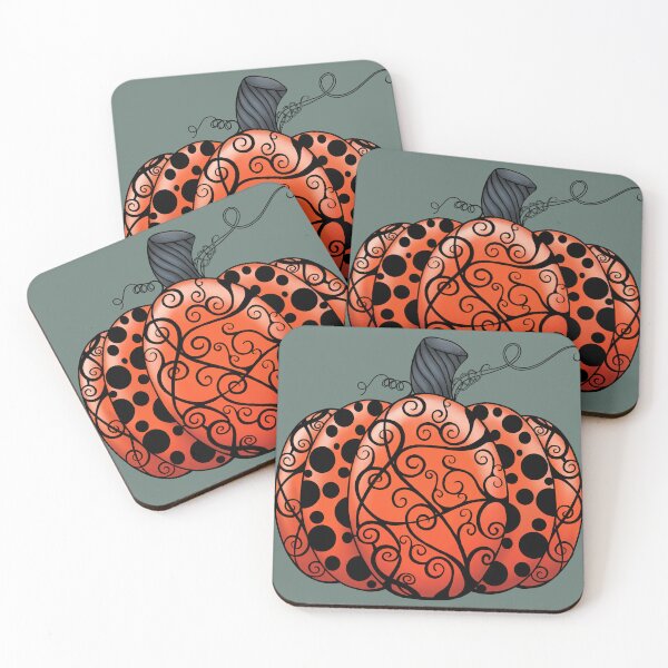 Item preview, Scroll & Dots Pumpkin in Dark Orange designed and sold by lezell.