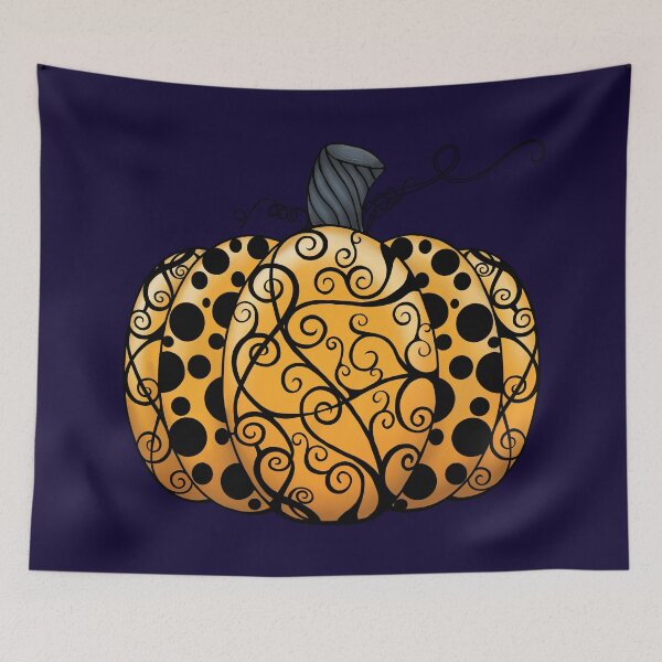 Item preview, Scroll & Dots Pumpkin in Orange designed and sold by lezell.
