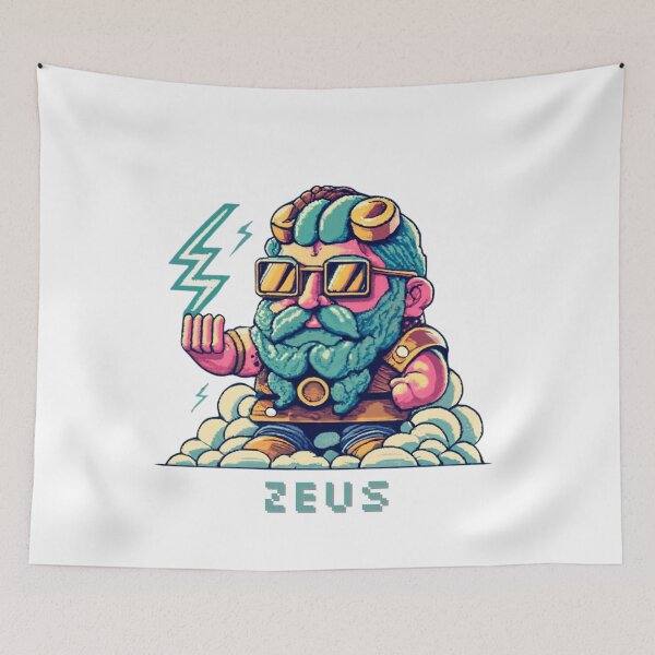 Artikelvorschau, Ruhige Zeus-Pixelkunst mit Steampunk-Brille entworfen und verkauft von CircinusStore.