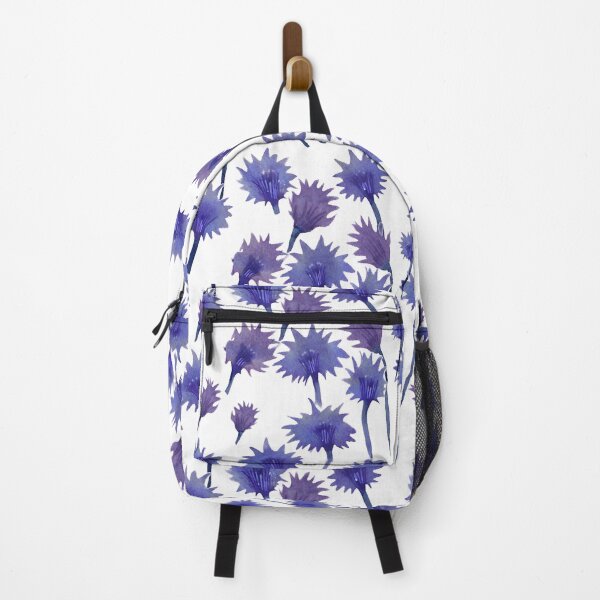 Item preview, Blue and violet flowers on white background designed and sold by Kamil Król.