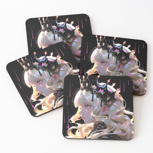Item preview, Adorable Black and White Slime Queen Anime Girl designed and sold by bubblegoth.