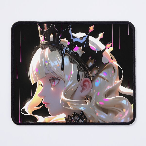 Item preview, Adorable Black and White Slime Queen Anime Girl designed and sold by bubblegoth.