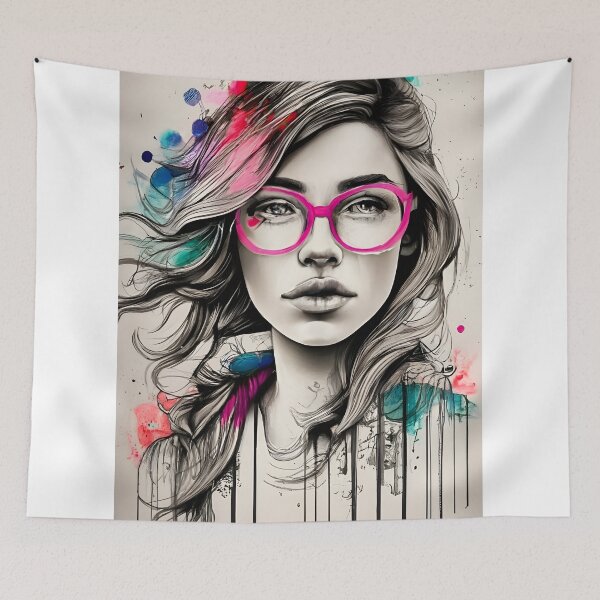 Item preview, girl pink glasses designed and sold by InnovaDigital.