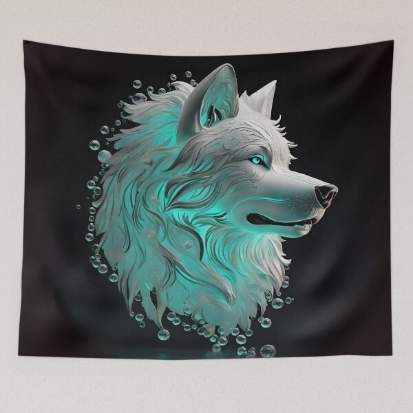 Item preview, Mystical wolf - turquoise designed and sold by My-fake-places.