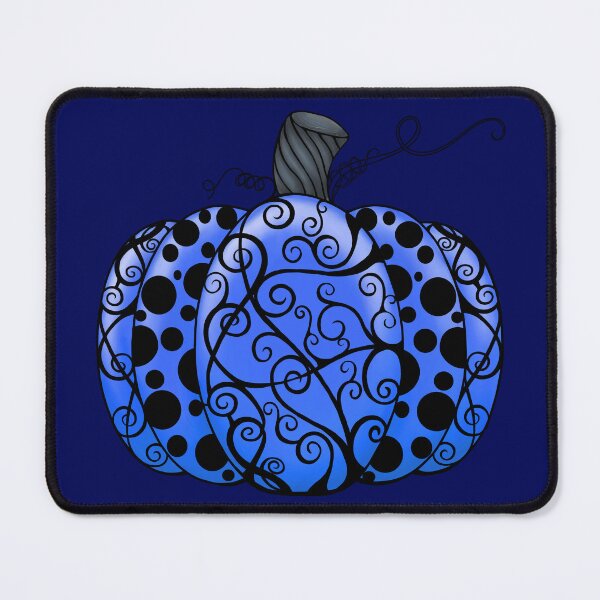 Item preview, Scroll & Dots Pumpkin in Cobalt designed and sold by lezell.