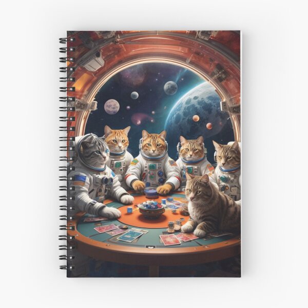 Item preview, Cat Astronauts Playing Poker in Space. designed and sold by rajaindra.