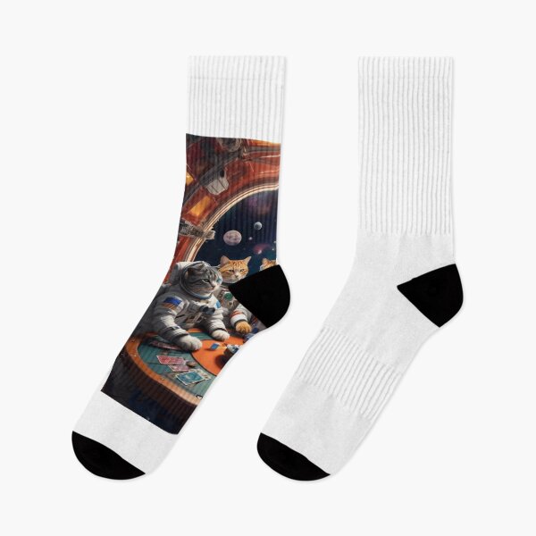 Item preview, Cat Astronauts Playing Poker in Space. designed and sold by rajaindra.
