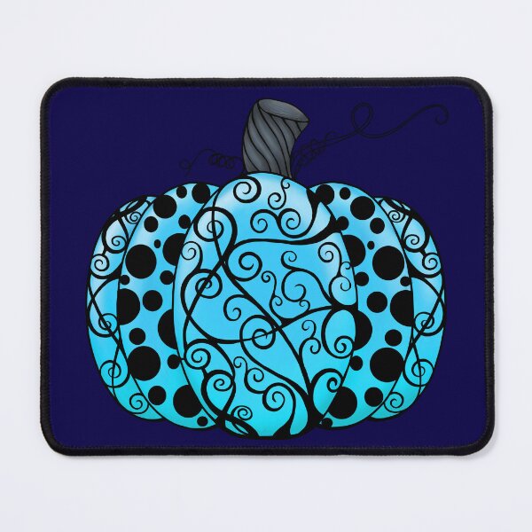 Item preview, Scroll & Dots Pumpkin in Aqua designed and sold by lezell.
