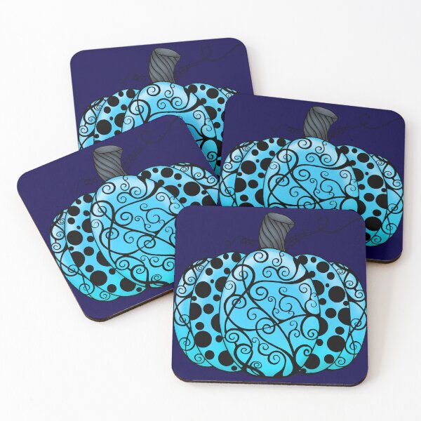 Item preview, Scroll & Dots Pumpkin in Aqua designed and sold by lezell.