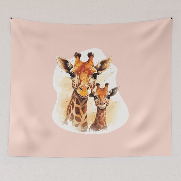 Artikelvorschau, Giraffen-Mutter und Baby entworfen und verkauft von inspiredalike.