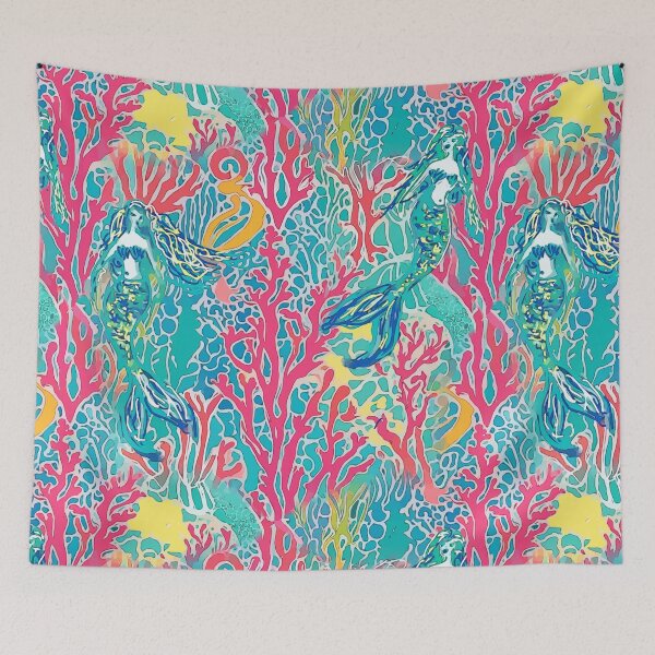 Item preview, Mermaids and coral reef preppy markers doodle designed and sold by SophieClimaArt.