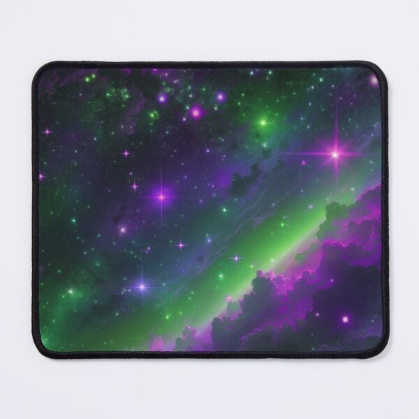 Item preview, Shining Stars in Space Nebula - Purple and Green designed and sold by Healio2.