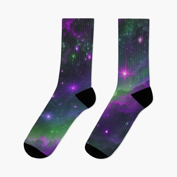 Item preview, Shining Stars in Space Nebula - Purple and Green designed and sold by Healio2.