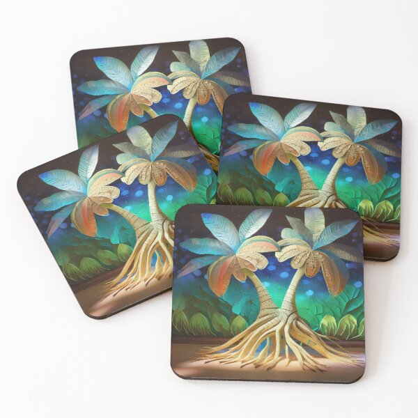 Item preview, Twin Flame Palm Trees: Spiritual Soul Connection Art designed and sold by rofocreative.