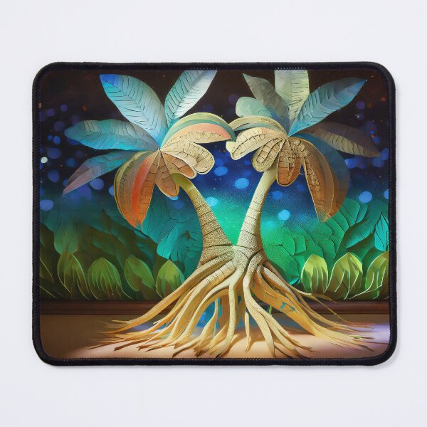 Item preview, Twin Flame Palm Trees: Spiritual Soul Connection Art designed and sold by rofocreative.