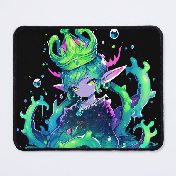 Item preview, Cute Green Slime Queen Anime Girl designed and sold by bubblegoth.