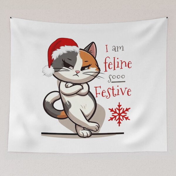 Item preview, Feline sooo Festive, contempt for Christmas  designed and sold by Fr0mtheMachine.