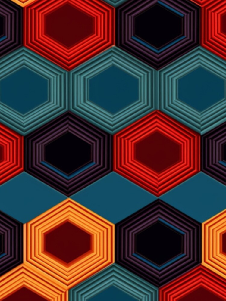 Thumbnail 4 of 4, iPhone Case, hexagonal, graphic, pattern designed and sold by Icon-Network.