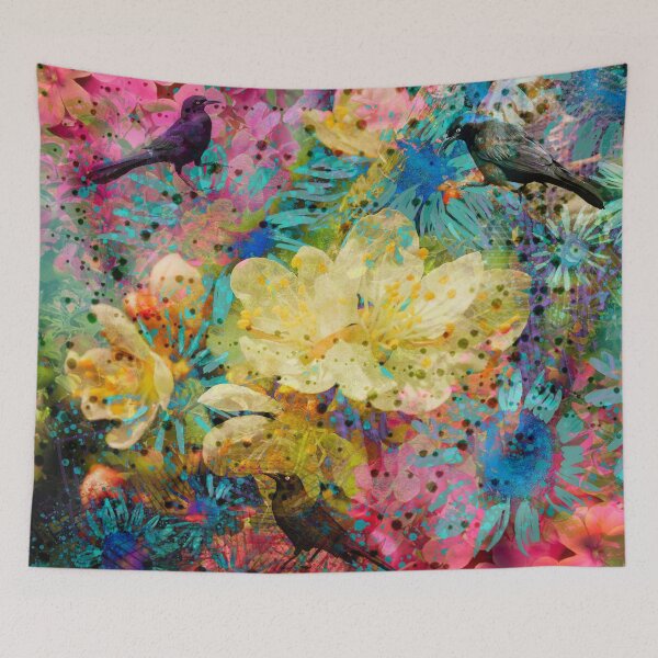 Item preview, Grackles and Apple Blossoms designed and sold by Chowdershouter.