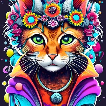 Dimensions - Floral Crown Cat